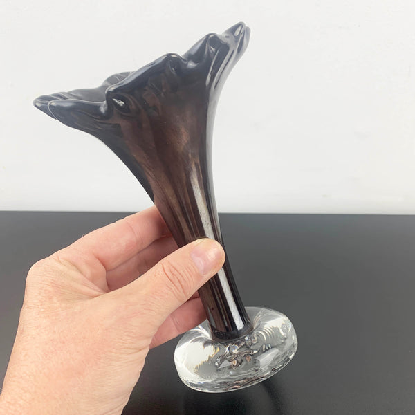 Freeform art glass bud vase by Studiolasi Finland