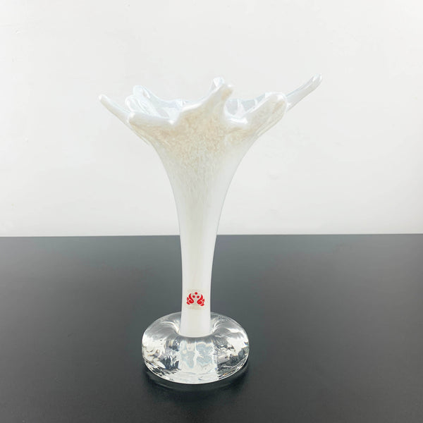 Freeform art glass bud vase by Studiolasi Finland