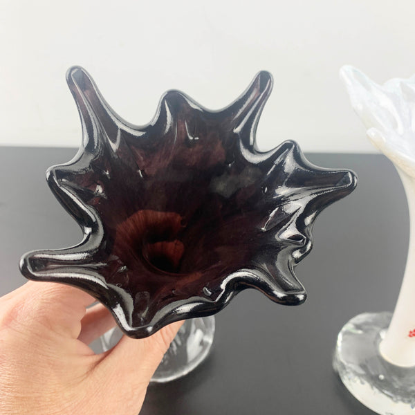 Freeform art glass bud vase by Studiolasi Finland