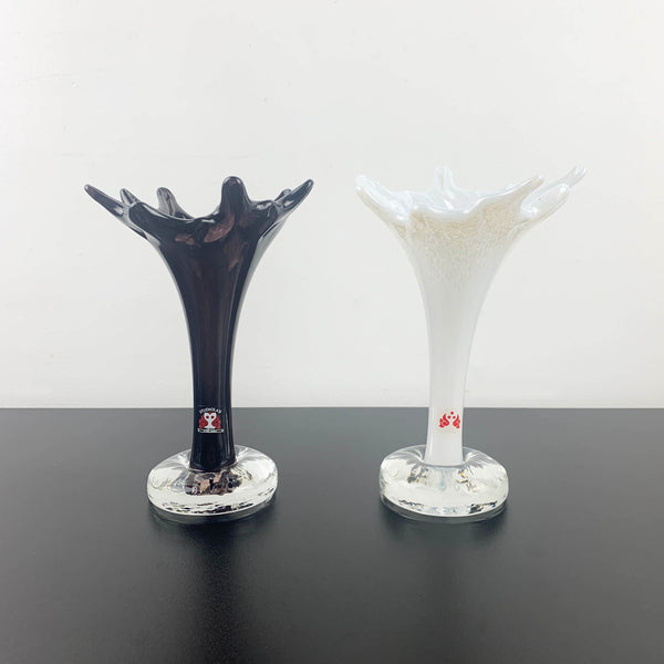 Freeform art glass bud vase by Studiolasi Finland