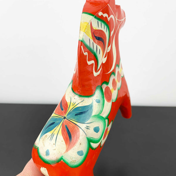 Nils Olsson Swedish folk art collectible hand painted horse ornament