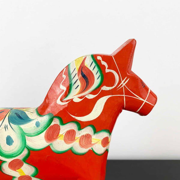 Nils Olsson Swedish folk art collectible hand painted horse ornament