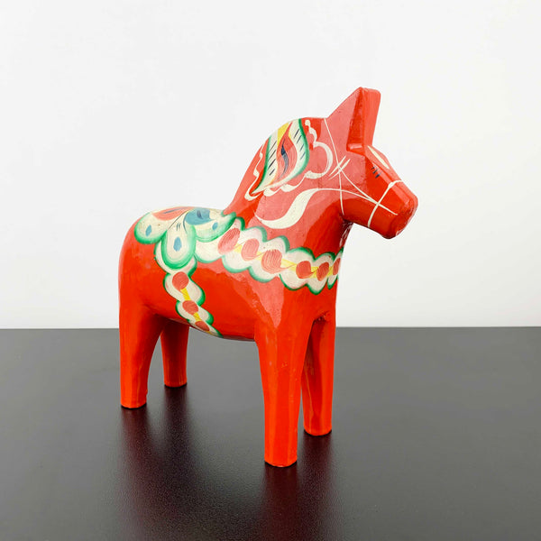 Nils Olsson Swedish folk art collectible hand painted horse ornament