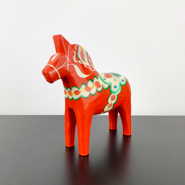 Nils Olsson Swedish folk art collectible hand painted horse ornament