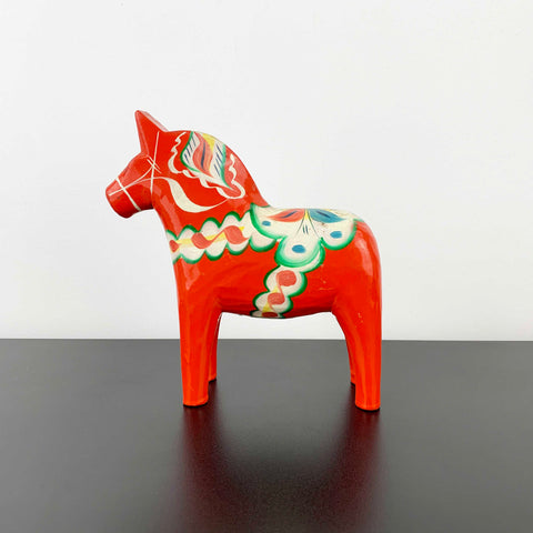 Nils Olsson Swedish folk art collectible hand painted horse ornament