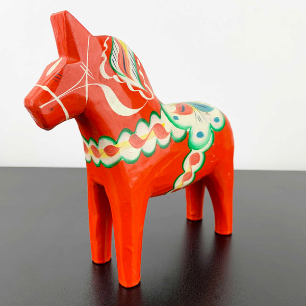 Nils Olsson Swedish folk art collectible hand painted horse ornament