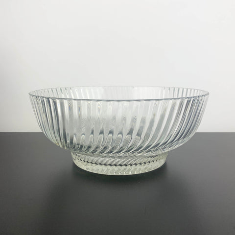 Swirl Pattern Large Footed Serving Bowl