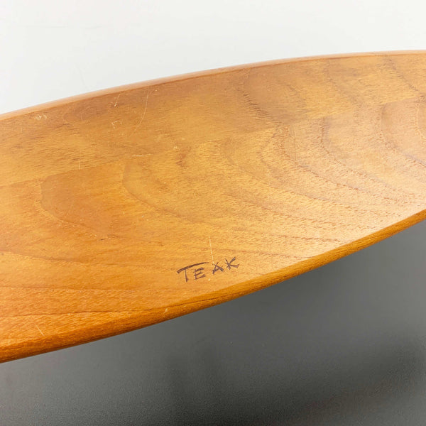 Teak mens valet or sectioned desk accessory
