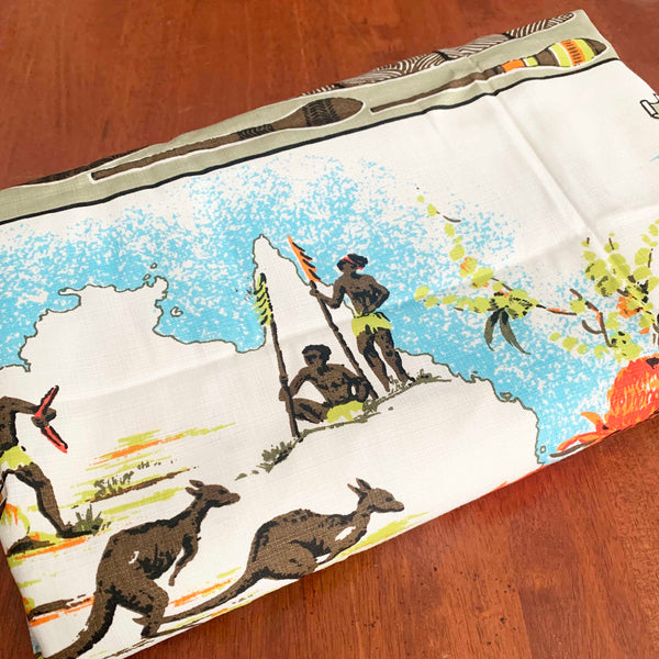 Australian Cities vintage souvenir tablecloth