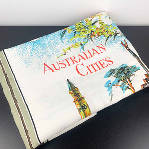 Australian Cities vintage souvenir tablecloth
