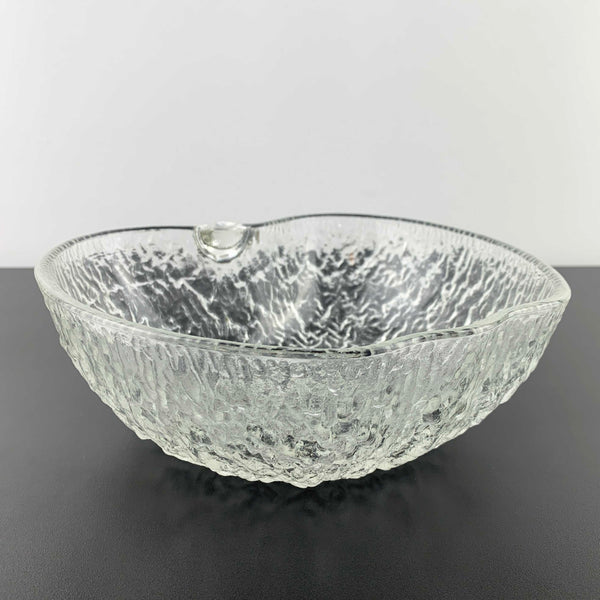 Large apple shaped glass bowl