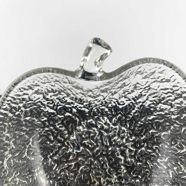 Large apple shaped glass bowl