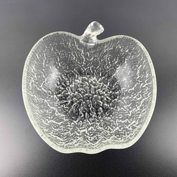 Large apple shaped glass bowl