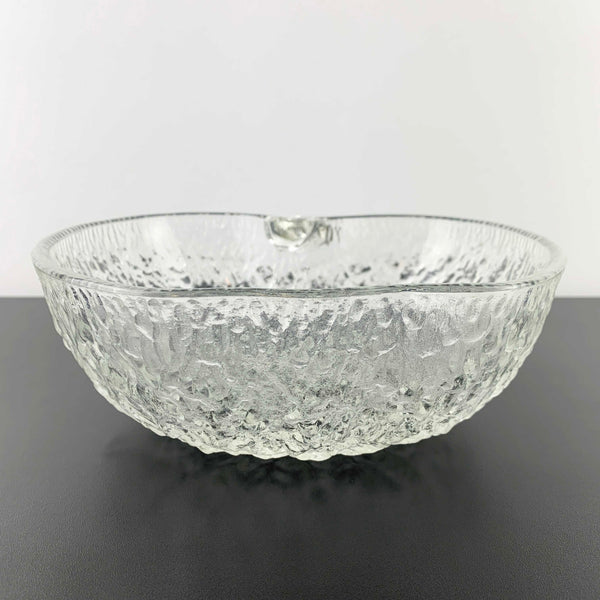 Large apple shaped glass bowl