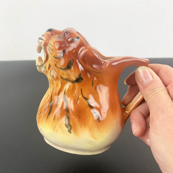 German porcelain rare tiger milk and sauce jug