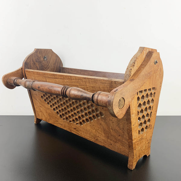 Rustic hand made timber crate or magazine rack