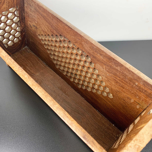 Rustic hand made timber crate or magazine rack