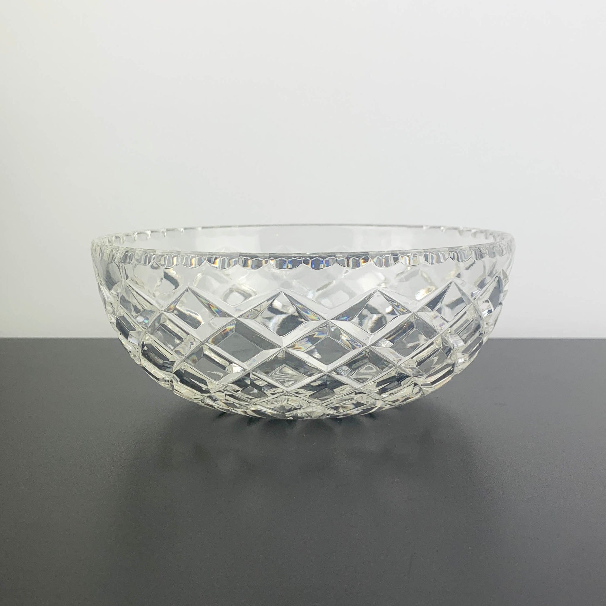 Bohemia Crystal Diamond Cut Traditional Salad Bowl