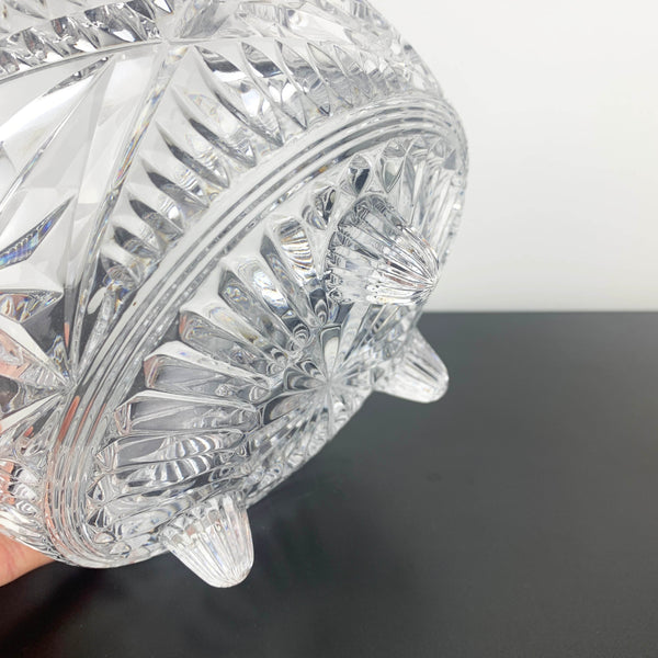 Crystal Pinwheel and Star Tri Foot Presentation Bowl