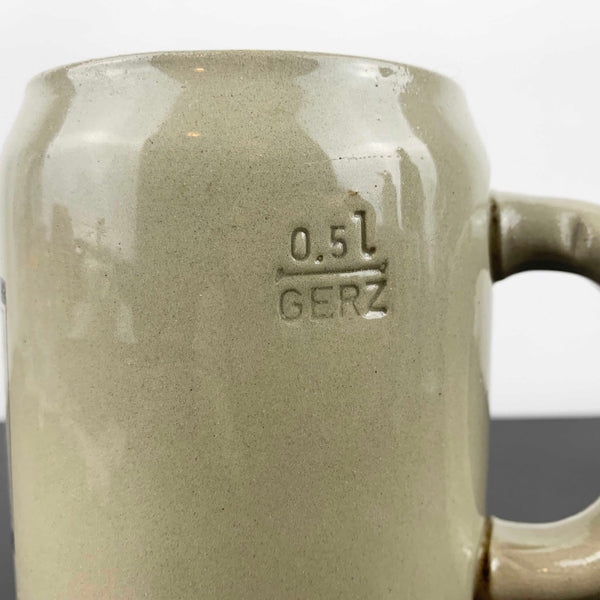 Tuborg Beer large West German pottery beer stein with handle