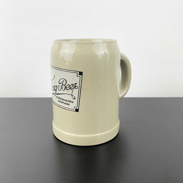 Tuborg Beer large West German pottery beer stein with handle