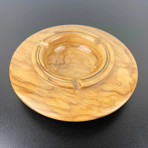 Handcrafted turned timber mid century ashtray