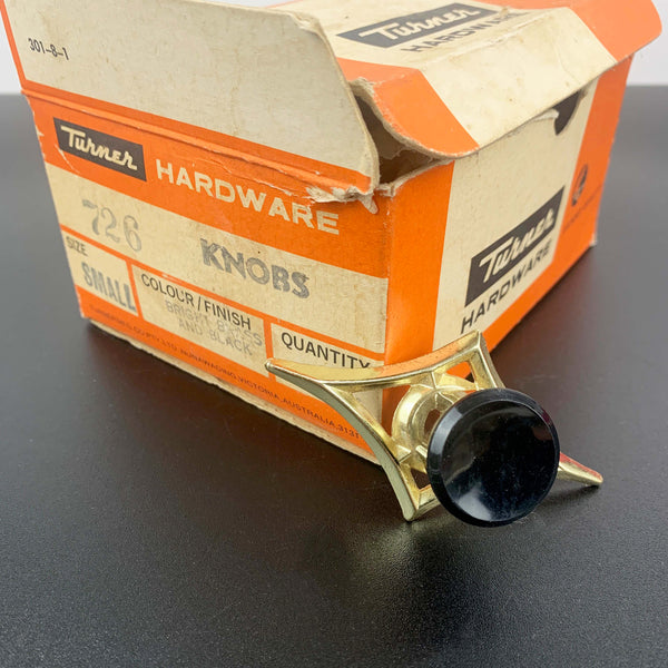 Retro furniture knobs NOS Turner Hardware (Australia)