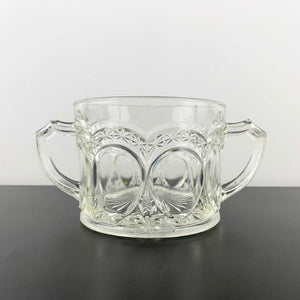 Crown Crystal twin handled open sugar bowl c.1920's