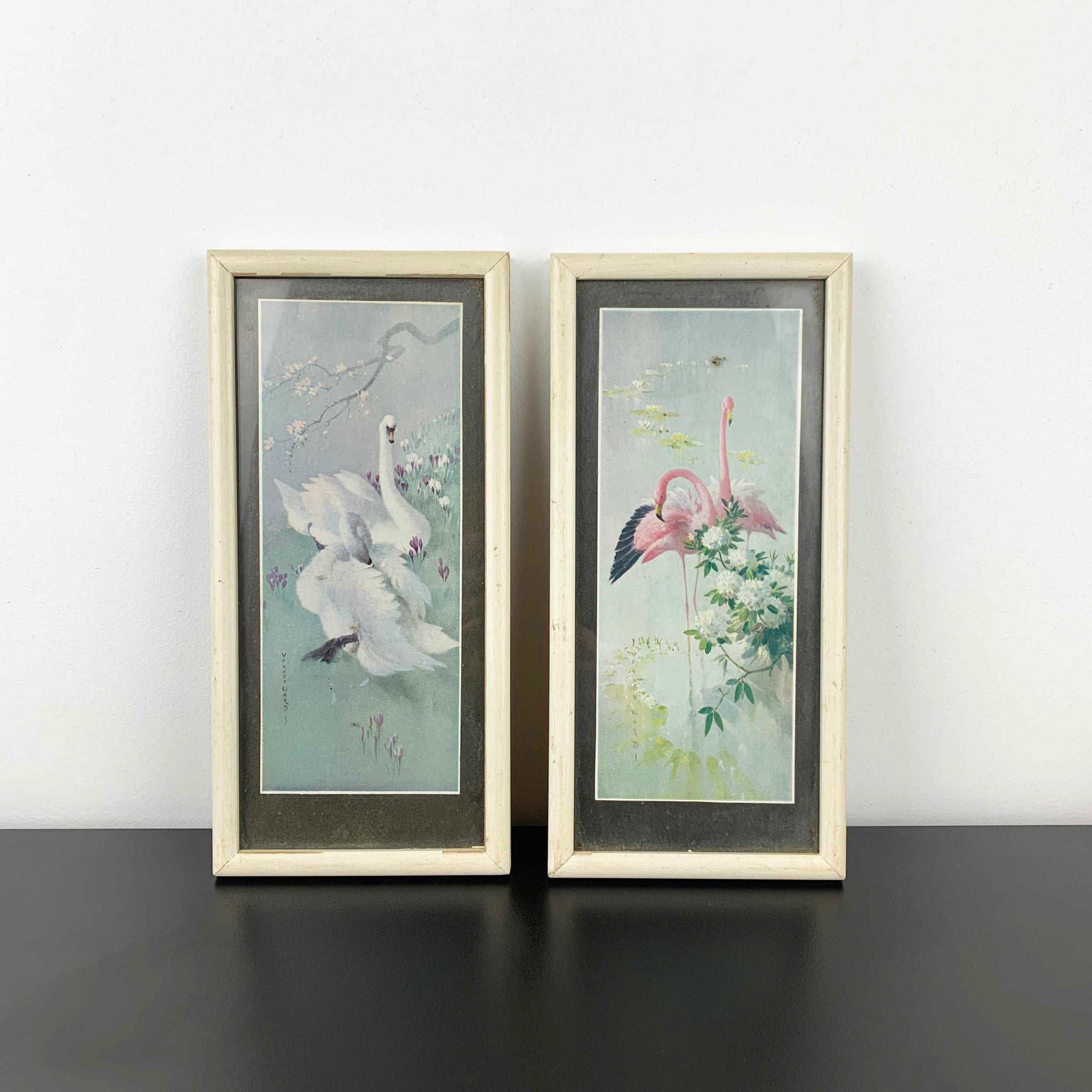 Mid century bird wall prints by Vernon Ward - Set of 2