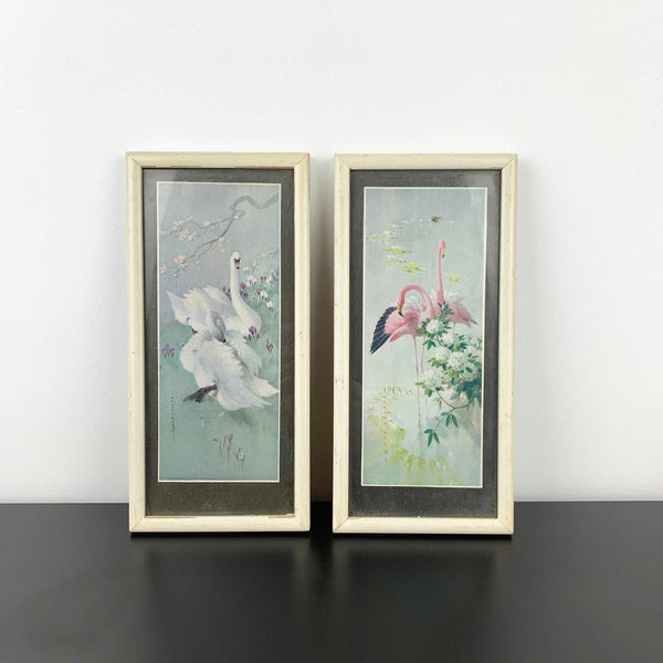 Mid century bird wall prints by Vernon Ward - Set of 2