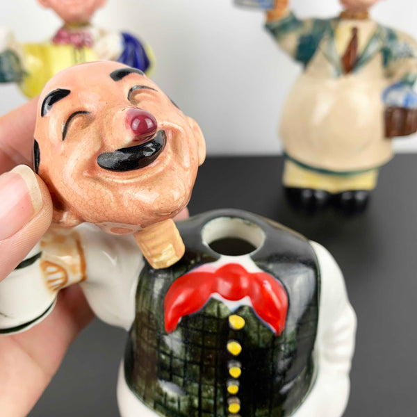 Mid century ceramic Italian waiter decanters - Sold separately