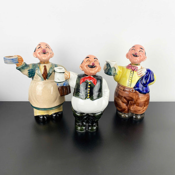 Mid century ceramic Italian waiter decanters