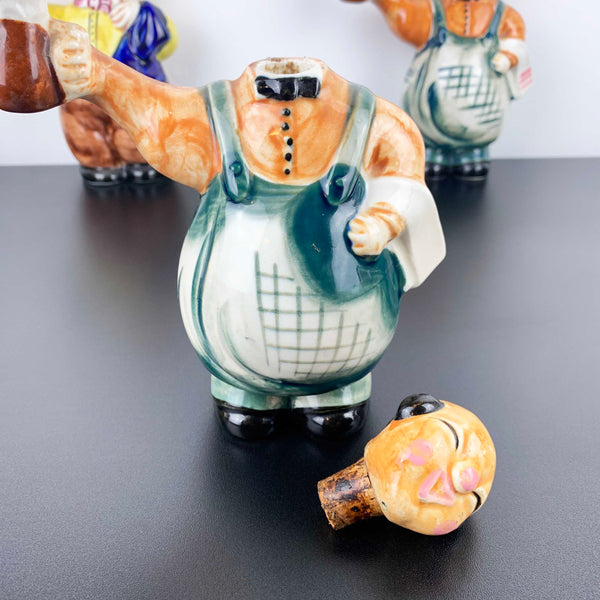 Mid century ceramic Italian waiter decanters - sold separately