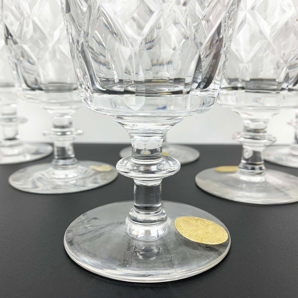 Webb Corbett white wine glass/goblet - Set of 6