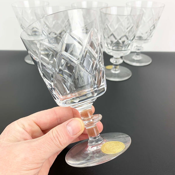 Webb Corbett white wine glass/goblet - Set of 6