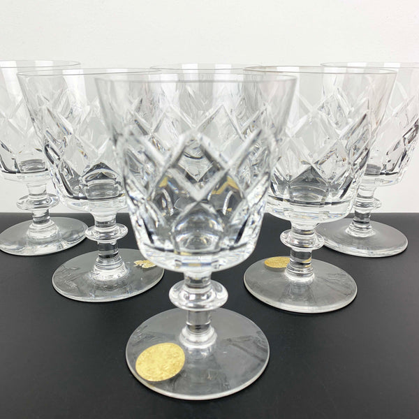 Webb Corbett white wine glass/goblet - Set of 6
