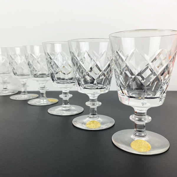 Webb Corbett white wine glass/goblet - Set of 6