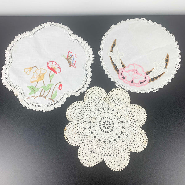 Vintage White Doyley Collection - Set of 5