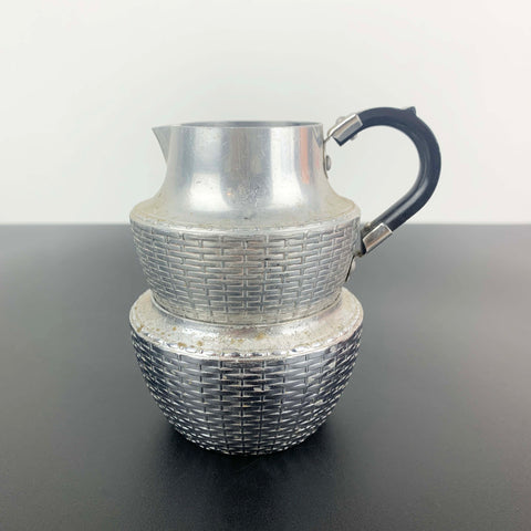 Wikka Ware sugar bowl and creamer with bakelite handle