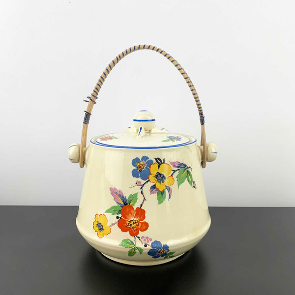 Wilkinson Honeyglaze art deco ceramic biscuit barrel