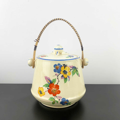 Wilkinson Honeyglaze art deco ceramic biscuit barrel
