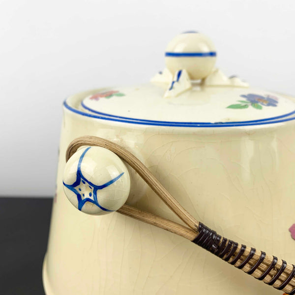 Wilkinson Honeyglaze art deco ceramic biscuit barrel