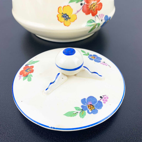 Wilkinson Honeyglaze art deco ceramic biscuit barrel