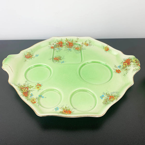 Royal Winton Grimwades 1930s Green Floral Breakfast Set - Complete 6 pieces