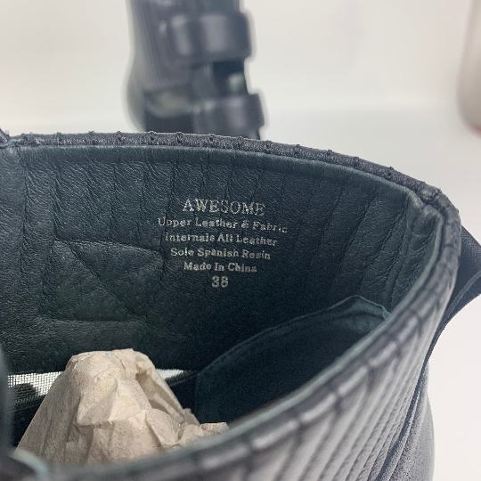 Wittner brand marking on boots