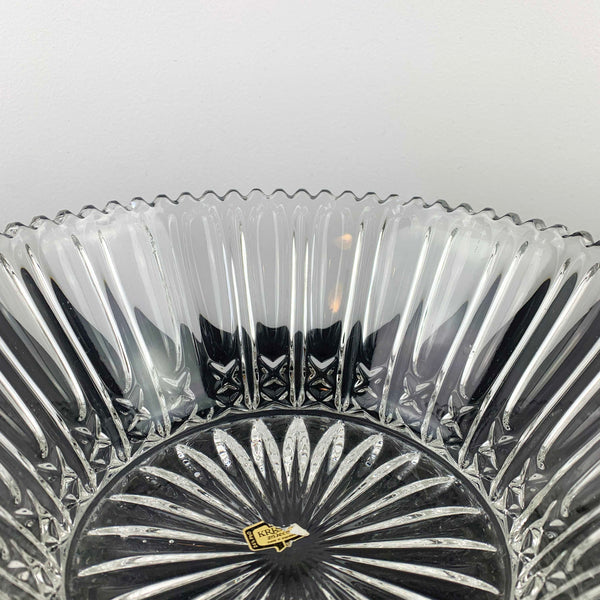 Zajecar Crystal crystal bowl with ripple 'Louvre' design