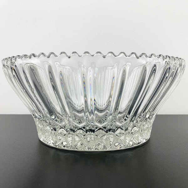 Zajecar Crystal crystal bowl with ripple 'Louvre' design