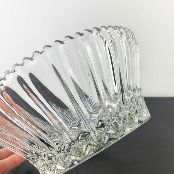 Zajecar Crystal crystal bowl with ripple 'Louvre' design