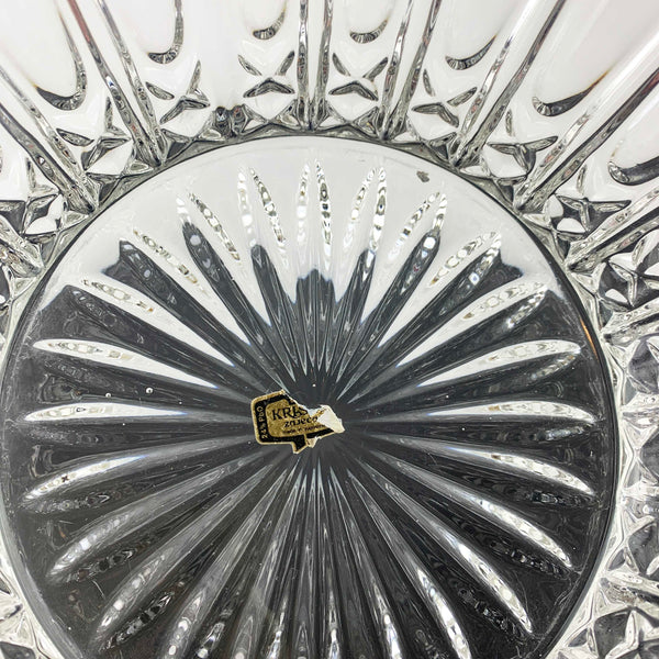 Zajecar Crystal crystal bowl with ripple 'Louvre' design
