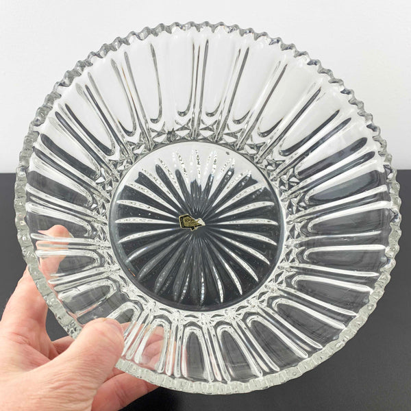 Zajecar Crystal crystal bowl with ripple 'Louvre' design
